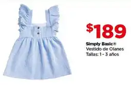 Bodega Aurrerá Simply basic vestido de olanes oferta