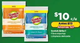 Bodega Aurrerá Scotch-brite fibra esponja limpieza delicada oferta