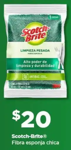 Bodega Aurrerá Scotch-brite fibra esponja chica oferta