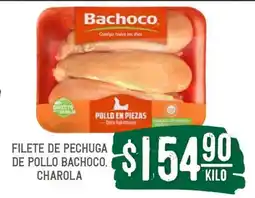 Soriana Súper Filete de pechuga de pollo Bachoco charola oferta