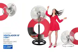 Woolworth Best Home ventilador 18" 3 en 1 oferta