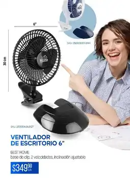 Woolworth Best Home ventilador de escritorio 6" oferta