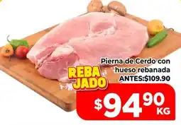 HEB Pierna de Cerdo con hueso rebanada oferta