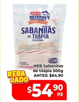 HEB HEB Sabanitas de tilapia oferta