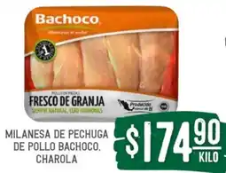 Milanesa de pechuga de pollo bachoco