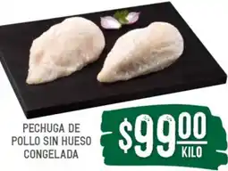Soriana Súper Pechuga de pollo sin hueso congelada oferta
