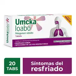 Farmacias YZA Umckaloabo 20mg 20 tabs oferta