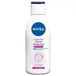 Farmacias YZA NIVEA Crema Corporal Humectante y Aclarante, Tono Natural Efecto Satin Todo Tipo de Piel 220ml oferta