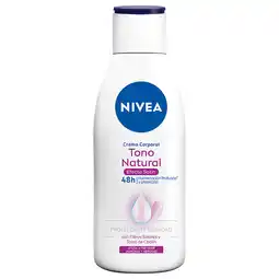 Farmacias YZA NIVEA Crema Corporal Humectante y Aclarante, Tono Natural Efecto Satin Todo Tipo de Piel 220ml oferta