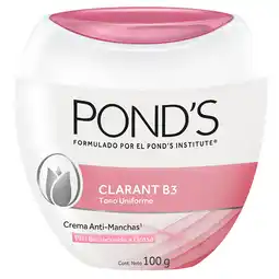 Farmacias YZA PONDS CLARANT B3 CREMA FACIAL 100G oferta