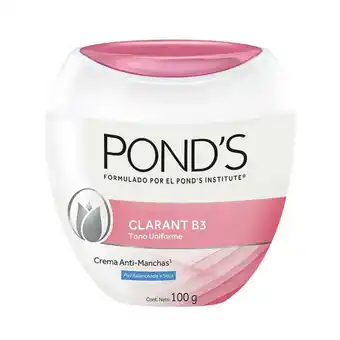 Farmacias YZA PONDS CLARANT B3 CREMA FACIAL 100G oferta