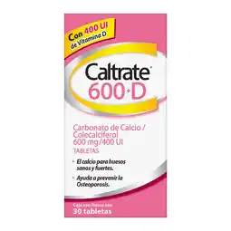 Farmacias YZA Caltrate 600+D 30 Tabs oferta