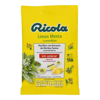 Farmacias YZA Ricola Limon-Menta Sin Azuc 28.8G 8 Pzas oferta