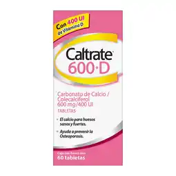 Farmacias YZA Caltrate 600+D 60 Tabs oferta