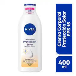 Farmacias YZA NIVEA Crema Corporal Humectante Protección Solar FPS 15 Todo tipo de piel 400 ml oferta