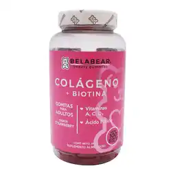 Farmacias YZA Belabear Colageno + Biotina Gomitas 100 Pzas oferta