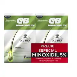 Farmacias YZA Sistema Gb Minoxidil Solución Basic 60 Ml 2 Pack oferta