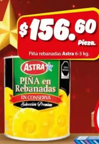 Piña Rebanadas Astra 6-3kg