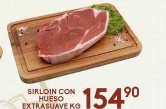 Alsuper Sirloin con hueso extra suave x kg oferta
