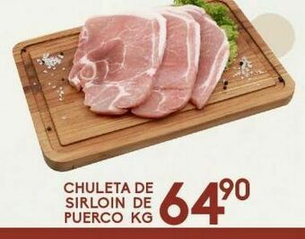 Alsuper Chuleta de sirlon cerdo oferta