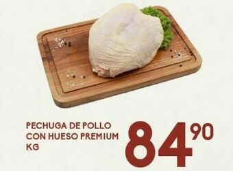 Alsuper Pechuga de pollo con hueso premium x kilo oferta