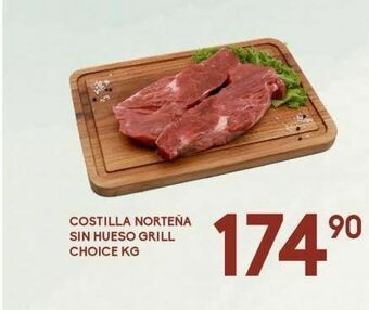 Alsuper Costillas norteña sin hueso grill choice kg oferta