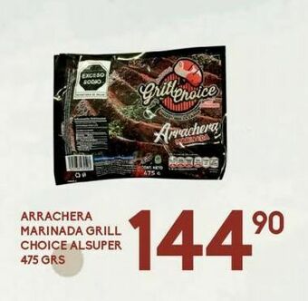 Arrachera marinada grill choice alsuper