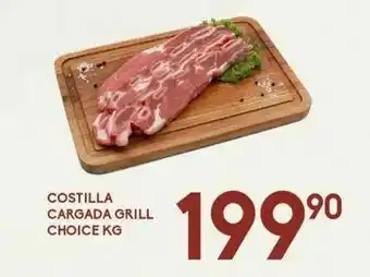 Alsuper Costillas cargada grill choice kg oferta