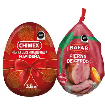 Pierna de cerdo ahumada navideña chimex o pierna de cerdo ahumada navideña bafar kg
