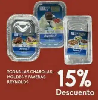 Todas las charolas, moldes y paveras reynolds -15%