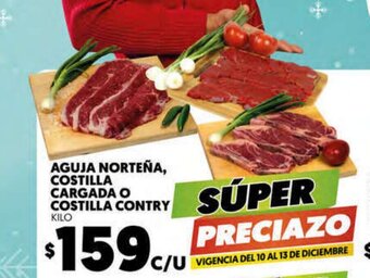 Merco Aguja Norteña, Costilla Cargada o Costilla Contry KIlo oferta