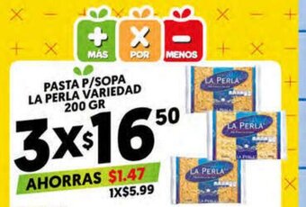 Pasta P/Sopa La Perla Variedad 200 Gr