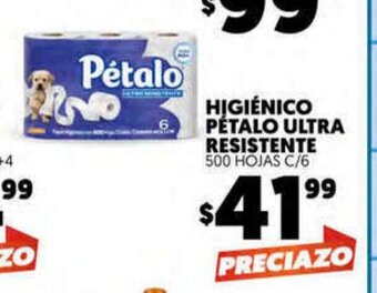 Merco Higienico Petalo Ultra Resistente 500 Hojas C/6 oferta