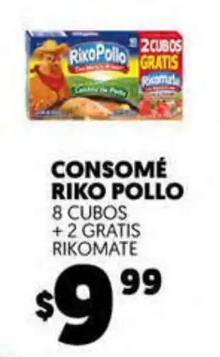 Merco Consome Riko Pollo 8 Cubos + 2 Gratis Rikomate oferta