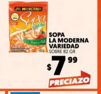 Sopa La Moderna Variedad Sobre 82 Gr