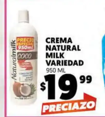 Merco Crema Natural Milk Variedad 950 ml oferta