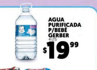 Merco Agua Purificada P/Bebe Gerber 4 Lts oferta