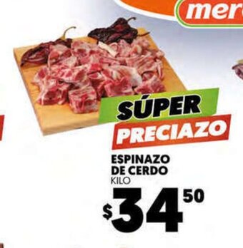Merco Espinazo de Cerdo Kilo oferta