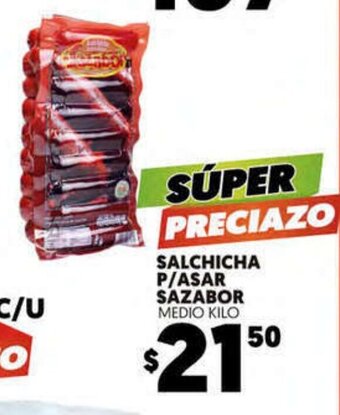 Merco Salchicha P/Asar Sazabor Medio Kilo oferta