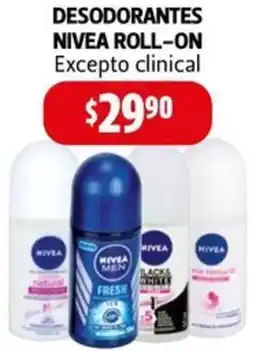 Farmacias Guadalajara Nivea desodorantes roll-on oferta