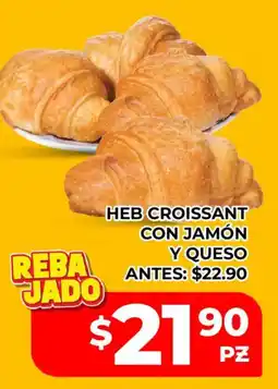HEB Heb croissant con jamón y queso oferta
