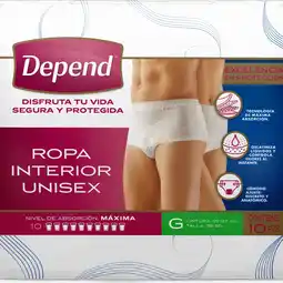 Farmacias YZA Depend Ropa Interior Grande 10 Unidades oferta