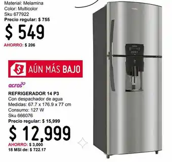 Sodimac Homecenter Refrigerador 14 pies mabe rme360fzmrx0 oferta
