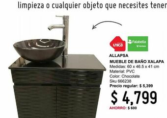 Sodimac Homecenter Mueble de baño xalapa chocolate oferta