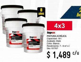 Sodimac Homecenter Pintura acrílica 19 l blanca oferta