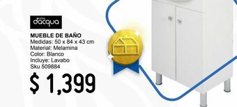 Sodimac Homecenter Mueble de baño blanco 50x43x84 cm oferta