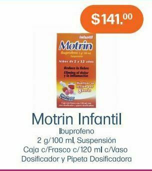 Farmacias Especializadas Motrin inf 2 g/100 ml 1 fra c/120 ml oferta