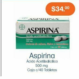 Farmacias Especializadas Aspirina 500mg tab caj c/40 oferta
