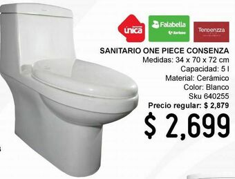 Sanitario one piece mazara blanco dual 3 y 6 lts