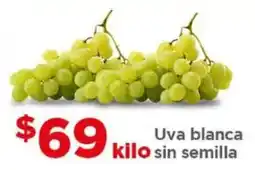 Bodega Aurrerá Uva blanca sin semilla oferta
